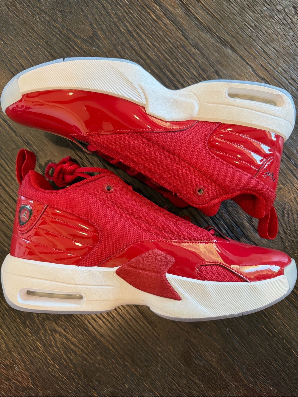Jordan Max Aura 6 Shoes Men's Size 8.5 Varsity Red White Clear